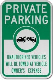 Private Parking Unauthorized Vehicles Will Be Towed