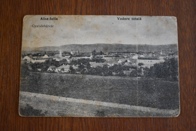 CP Alba Iulia Gyulafehervar vedere totala 1922 foto