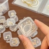 Cutie mica transparenta cu capac , organizator bijuterii elegant