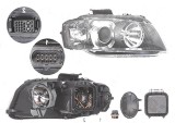 Far Audi A3 (8p), 05.2003-04.2008, fata, Dreapta, xenon; D2S+H7; electric; fara unitate control; fara ballast; fara bec/-uri; cu motor, DEPO