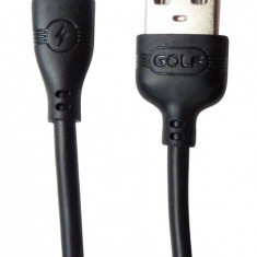 Cablu date/incarcare rapida Golf Wine Glass GC-63T USB 2.0 la USB Type C, 2A, 1 m, negru