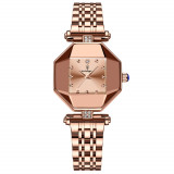 Ceas dama Poedagar CS1503, otel inoxidabil, rose gold, cadran rose gold