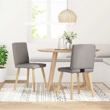 Gossi scaune de bucatarie, 2 buc., gri taupe, material textil