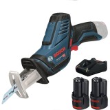 Bosch GSA 12V-14 + 1600A019R8 - Fierastrau sabie + Set 2 acumulatori si incarcator Li-Ion 12 V 2 Ah