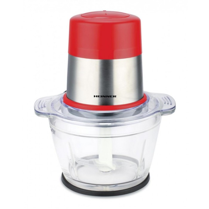 Tocator de legume Heinner, 300 W, 1 l, 2 viteze, bol sticla, lame inox