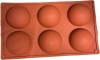 Forma din silicon pentru prajituri, 6 semisfere, 30 x 15 cm, Oem