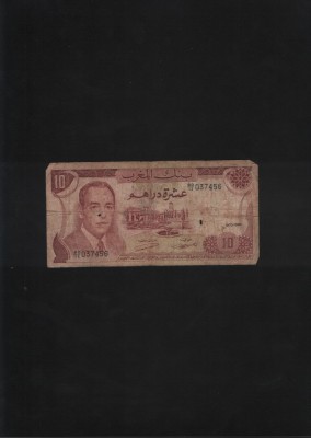 Maroc 10 dirhams 1970 seria037456 uzata foto