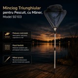 Minciog Triunghiular pentru Pescuit, cu M&acirc;ner, Model 50103