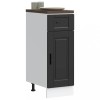 Dulap Bază Bucătărie Porto Lemn Negru 30x46x81.5 cm, Sertar, Picioare Reglabile, Spațiu Depozitare, Mobilier Bucătărie Modular