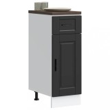 Dulap Bază Bucătărie Porto Lemn Negru 30x46x81.5 cm, Sertar, Picioare Reglabile, Spațiu Depozitare, Mobilier Bucătărie Modular