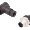 Conector M12 tată, 5 pini, 90&deg;
