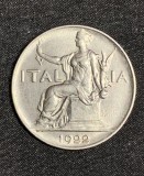 Moneda 1 lira 1922 Italia