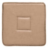 Perna Scaun Bej 39x39cm Bumbac Poliester Spuma, Fixare cu Siret, Fata Dubla, Confortabila