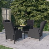 vidaXL Set mobilier pentru grădină, 5 piese, gri &icirc;nchis
