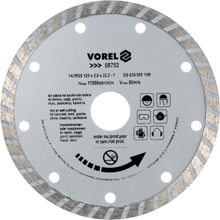Disc diamantat turbo 125 mm VOREL