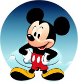 Sticker decorativ, Mickey Mouse, Negru, 62 cm, 1224STK
