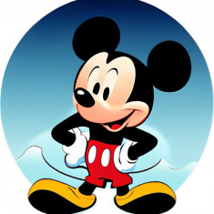 Sticker decorativ, Mickey Mouse, Negru, 62 cm, 1224STK