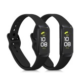 Set 2 Curele Silicon Negru kwmobile Compatibil Samsung Galaxy Fit (SM-R370) Bratara Fitness Reglabila