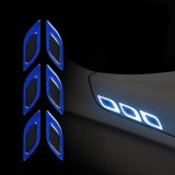 Cumpara ieftin Set 2 stickere reflectorizante DIAMOND cu insertie Carbon 5D, culoare Albastra