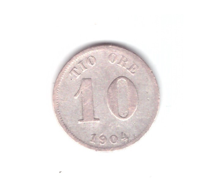 Moneda Suedia 10 ore 1904, stare buna, curata