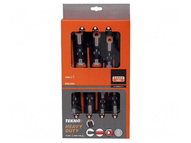 Set Șurubelnițe Izolate 1kV AC Phillips și Plată cu Geantă - 7 Bucăți
