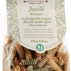 Fusilli tricolore bio fara gluten, 250g Pasta Natura