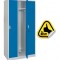VESTIAR METALIC CU 3 USI COLOR ALBASTRU 900x500x1800 mm (LxlxH), Neasamblat, PLUS
