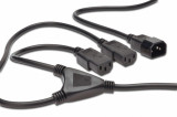 Cablu prelungitor alimentare in Y pentru PC C14 la 2 x C13 1.8m, KPSY, Oem