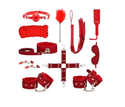 Set Bondage Game 11pcs Rosu foto