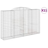 Cumpara ieftin Cosuri gabion arcuite 11 buc, 300x50x180/200 cm fier galvanizat