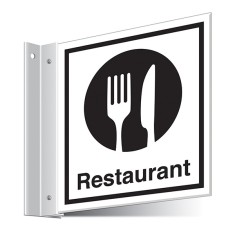 Semn cu doua fete pentru restaurant foto
