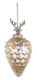 Set 12 globuri brad Craciun sticla aurie Decorum &Oslash;9x18h