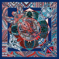 Batic Power of Life din mătase naturală - albastru