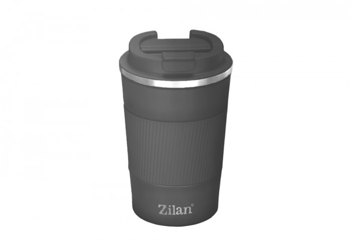 Cana de cafea Zilan ZLN9923 termos, capacitate 510ml, interior din inox, pereti dublii, gri