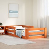 Cadru Pat VidaXL 80x160 cm, Lemn Masiv Pin, Maro Ceruit, Fără Saltea, Mobilă Dormitor