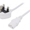 Cablu Alimentare 2m Alb 3A 3x0,75mm2 BS 1363 la IEC C13