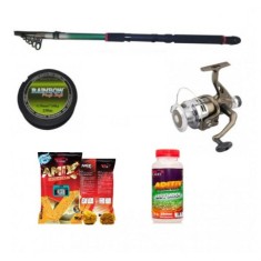 Set pescuit cu lanseta Eastshark 3,6m, mulineta NBR3000 cu 5 rulmenti, guta și nada Amix graundbait