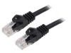 Patch cord U/UTP 6 litat CCA PVC negru 1,5m 26AWG, Gembird