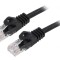 Patch cord U/UTP 6 litat CCA PVC negru 1,5m 26AWG