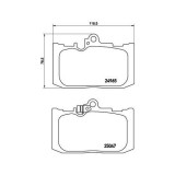 Placute frana Lexus Gs (L1) 08.11-, Rc (C1) 08.14-, Fata, Brembo