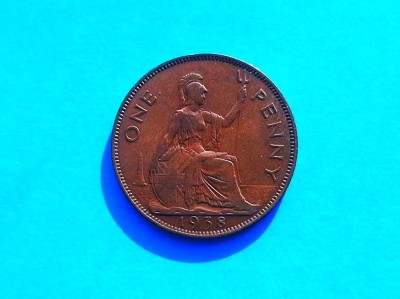 One Penny 1938 Anglia-stare buna!!-in realitate arata bine! foto