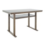 Cumpara ieftin Masa de bar Tenor lemn natural cauciuc - MDF, culoarea nuc 150x90x91.5cm