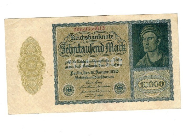Germania 1922 - 10.000 Mark, circulata