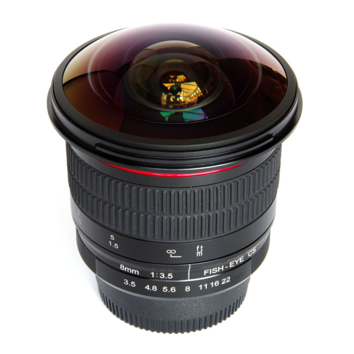 Obiectiv manual Meike 8mm F3.5 Fisheye pentru Canon EOS EF mount DESIGILAT