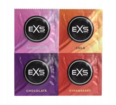 Set 48 buc Prezervative Aromate Latex EXS Mixed Flavoured foto