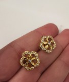 Cercei -FLOARE - inox placati cu aur 18k martisor