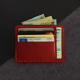 Cumpara ieftin Portcard Minimalist din Piele Naturala , Duma, Rosu