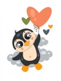 Cumpara ieftin Sticker decorativ Pinguin, Negru, 85 cm, 1210ST, Oem