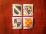 Serie mica Franta 1953 - Embleme provincii 4 valori (din 6 val)