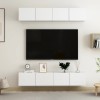 VidaXL Comode TV, 4 buc., alb, 80x30x30 cm, lemn compozit 3074451